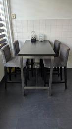 Nette bartafel met 4 barkrukken, Ophalen, 100 tot 150 cm, 50 tot 100 cm, Zo goed als nieuw