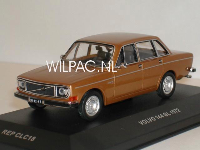 Volvo 144 goud metallic 1972 . Ixo . Replicars 1 v 999 st, Hobby en Vrije tijd, Modelauto's | 1:43, Nieuw, Auto, Overige merken