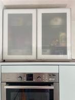 Ikea keukenkast met halfdoorzichtige glazen deuren, Huis en Inrichting, Keuken | Keukenelementen, Ophalen, Gebruikt, 50 tot 100 cm