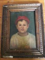 Oud antiek schilderij jongens portret, Antiek en Kunst, Kunst | Schilderijen | Klassiek, Ophalen of Verzenden