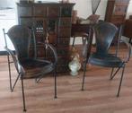 Set van 2 leren stoelen met armleuning, Antiek en Kunst, Antiek | Meubels | Stoelen en Banken, Ophalen