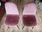 Oud roze kuipstoelen velvet (twee), Huis en Inrichting, Stoelen, Ophalen, Twee, Overige kleuren, Zo goed als nieuw