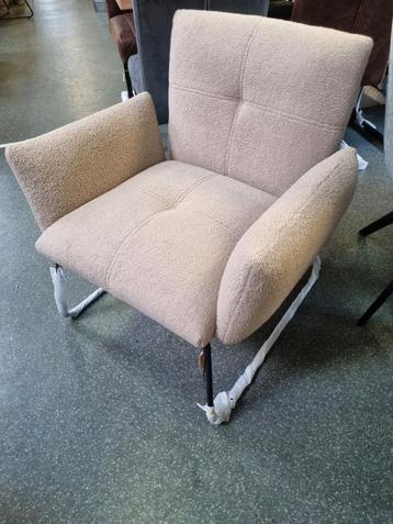 Fauteuil Dante teddy stof beige  beschikbaar voor biedingen