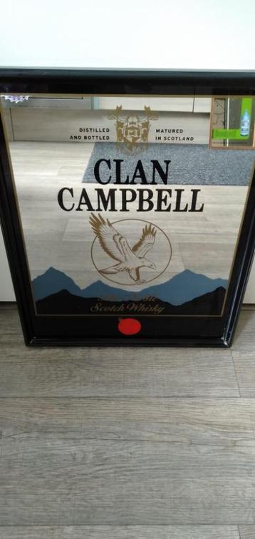 Vintage Clan Campbell Reclame spiegel beschikbaar voor biedingen