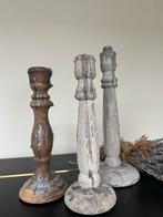 Houten Kandelaren Set landelijk, Ophalen, Overige materialen