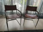 Twee buisframe stoelen, Twee, Gebruikt, Metaal, Vintage
