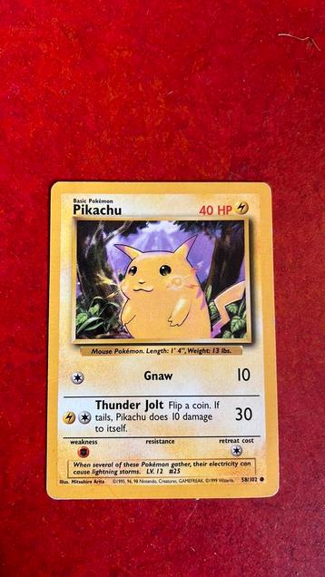 Pikachu 58/102 base beschikbaar voor biedingen