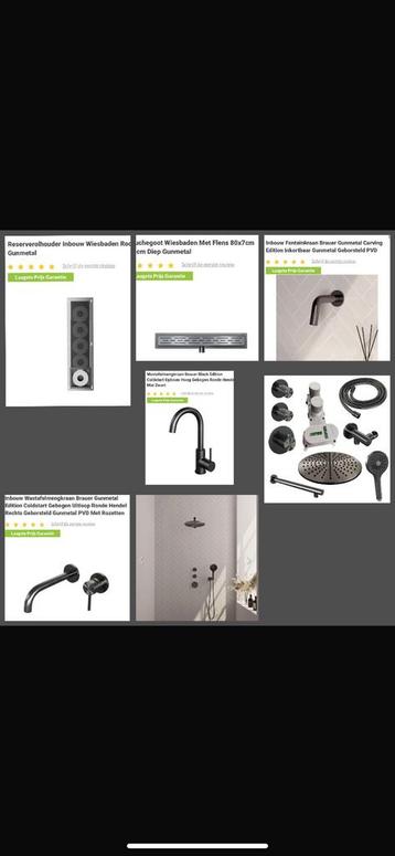 Brauer gunmetal complete inbouw doucheset en sanitair nieuw beschikbaar voor biedingen