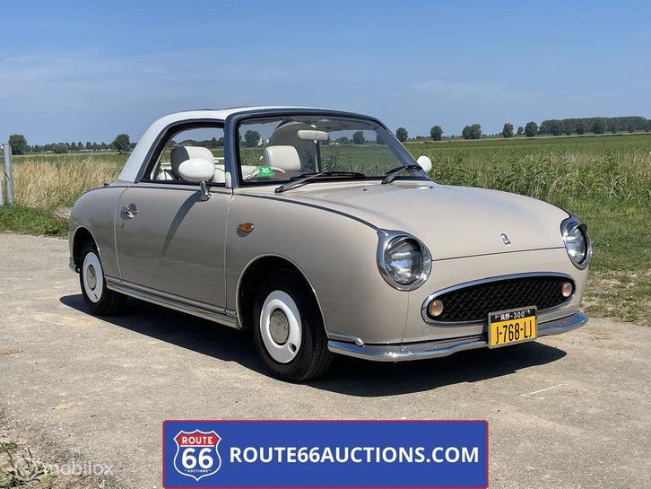 Nissan Figaro | 1991 | Route 66 Auctions, Auto's, Oldtimers, Bedrijf, Te koop, Nissan, Benzine, Overige carrosserieën, Handgeschakeld