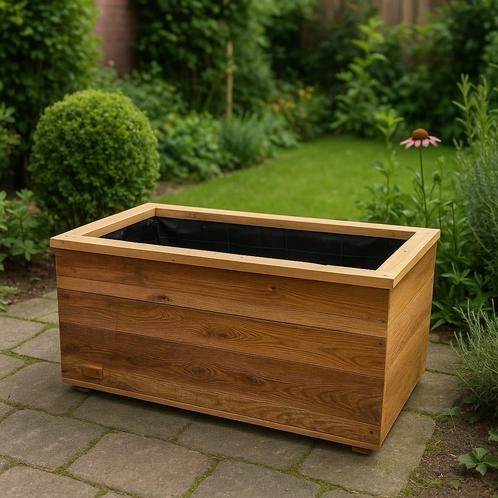 tuin bloembak  plantenbak, Tuin en Terras, Bloembakken en Plantenbakken, Nieuw, Hout, Binnen, Balkon, Tuin, Minder dan 60 cm, Rond