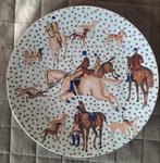 Jacht bord jachttafereel paarden honden, Ophalen of Verzenden