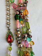 OTAZU chokerketting multicolor roze zachtgroen EYECATCHING., Overige materialen, Verzenden, Met kristal, Zo goed als nieuw