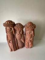 3 x vintage terracotta beeldje. Drie koningen., Antiek en Kunst, Ophalen