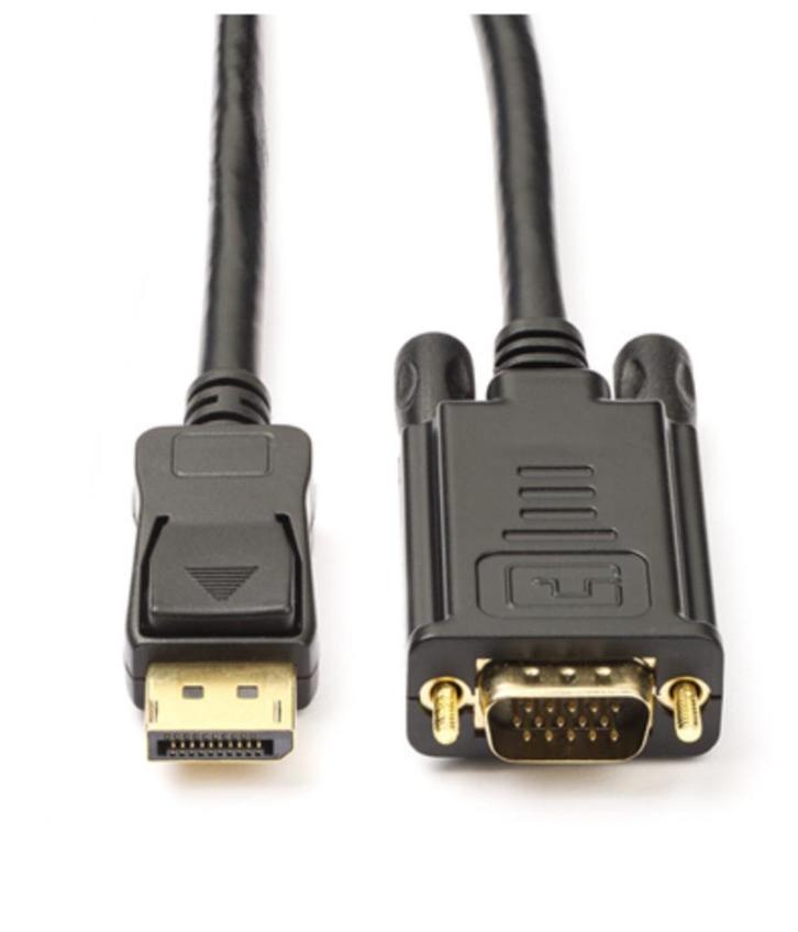 Nieuw; Display Port to VGA cable, 2 meters (twv 37,58 euro), Computers en Software, Pc- en Netwerkkabels, Nieuw, Ophalen of Verzenden
