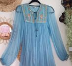 Vintage 70s India katoenen gauze jurk romy Boomsma hippie, Maat 38/40 (M), Ophalen of Verzenden, Zo goed als nieuw, Vintage