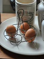 Antiek Frans FIL DE FER draad eierrekje voor 4 eieren, Antiek en Kunst, Ophalen of Verzenden