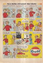 Retro reclame 1971 Gulf tankstation Pietje & Bram strip, Verzamelen, Ophalen of Verzenden