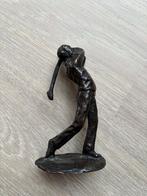 Bronzen Beeld Golfer, Ophalen of Verzenden, Brons