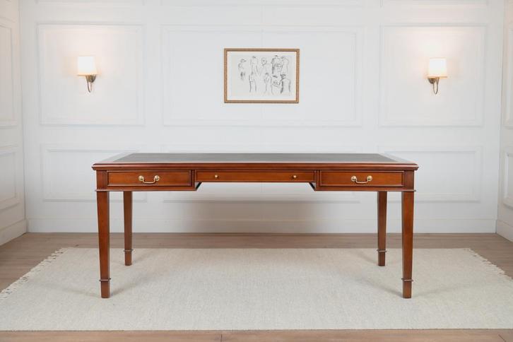 Klassiek Engels bureau 185x95 NIEUW (schrijftafel), Huis en Inrichting, Bureaus, Zo goed als nieuw, Bureau, Ophalen of Verzenden