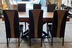 Lederen stoelen, 6 stuks, bruin, Huis en Inrichting, Stoelen, Ophalen, Gebruikt, Bruin, Vijf, Zes of meer stoelen