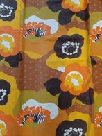 Vintage gordijn, jaren 70 raambekleding bloemmotief, Huis en Inrichting, Stoffering | Gordijnen en Lamellen, Zie omschrijving