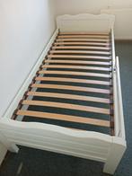 1 persoonsbed met lattenbodem en kinderzijsteun, Huis en Inrichting, Ophalen, Gebruikt, 90 cm, Eenpersoons