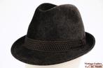 Vintage Gleufhoed Lord donker grijs haarvilt 57, Lord - English Style, Hoed, Ophalen of Verzenden, 57 cm (M, 7⅛ inch) of minder