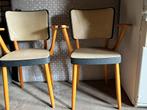 Vintage stoelen set van 2, Gebruikt, Twee, Bruin, Ophalen of Verzenden