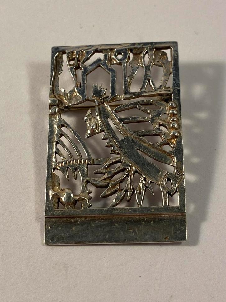 Zilveren broche, Jeroen Krabbé, 1999, Sieraden, Tassen en Uiterlijk, Broches, Zilver, Ophalen of Verzenden