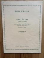 🎻 Émile Poulleux – Vingt Études pour Violon, Gebruikt, Klassiek, Ophalen of Verzenden, Viool of Altviool