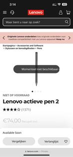 Lenovo Active Pen 2, Ophalen of Verzenden, Zo goed als nieuw