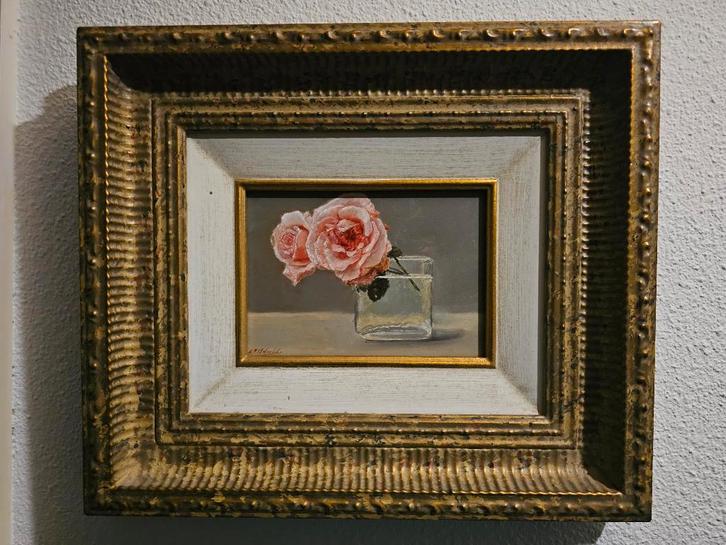 Klassiek schilderij van E.P. Moleveld, Antiek en Kunst, Kunst | Schilderijen | Klassiek, Ophalen of Verzenden