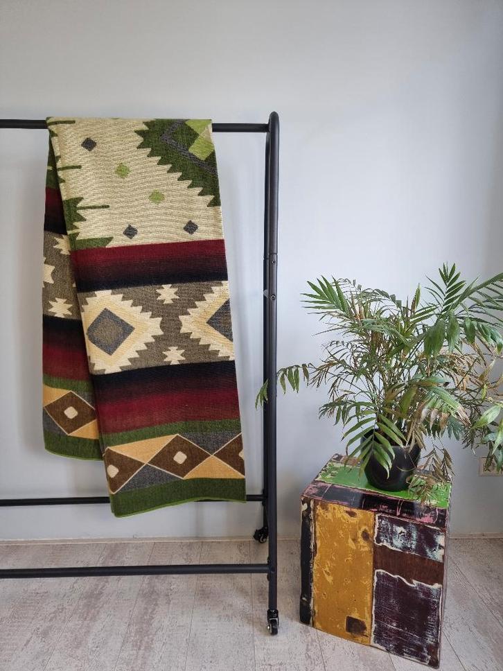 Alpaca wollen plaid/deken uit Zuid-Amerika, Huis en Inrichting, Woonaccessoires | Plaids en Woondekens, Nieuw, Ophalen of Verzenden