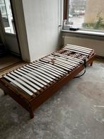 houten bed, elektrisch verstelbaar aan hoofd/voeten einde, Huis en Inrichting, Eenpersoons, Verzenden, Wit, 80 cm