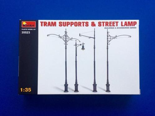 miniart 35523 Tram Supports & Street Lamp 1/35, Hobby en Vrije tijd, Modelbouw | Figuren en Diorama's, Nieuw, 1:35 tot 1:50, Ophalen of Verzenden