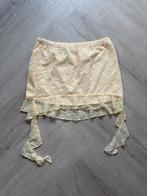 Shein rokje butter yellow geel met kant maat xs!, Geel, Ophalen of Verzenden, Maat 34 (XS) of kleiner, Boven de knie