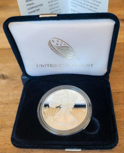 1 oz zilver American Eagle 2020 proof c.o.a., Postzegels en Munten, Edelmetalen en Baren, Zilver, Ophalen of Verzenden