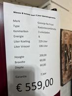 Gorenje koelvriescombinatie no frost bordeauxrood nieuw, Witgoed en Apparatuur, Gorenje, Gorenje, 200 liter of meer, Met aparte vriezer