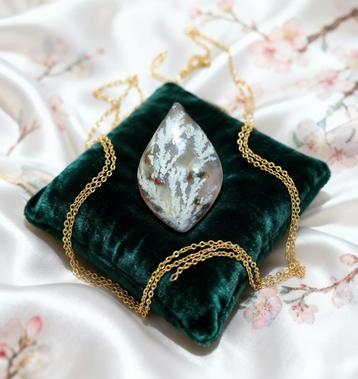 Voorjaars Dendrietagaat Cabochon - Khorasan, Iran beschikbaar voor biedingen