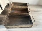 3 authentieke vintage bakken, Huis en Inrichting, Woonaccessoires | Kisten, Ophalen, Minder dan 50 cm, Gebruikt, 50 tot 100 cm