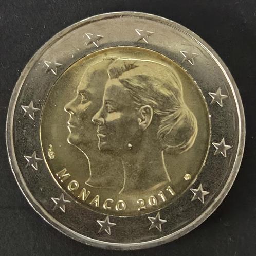 Monaco 2011: Huwelijk van Albert en Charlene (Aanbieding!), Postzegels en Munten, Munten | Europa | Euromunten, Losse munt, 2 euro