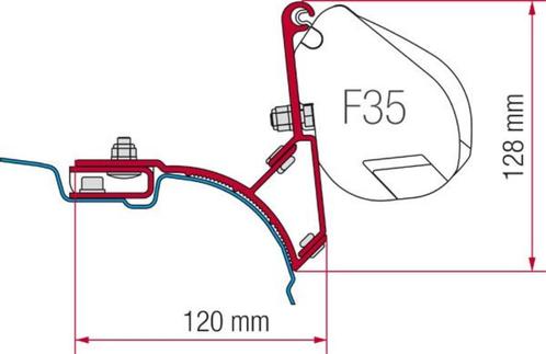 Fiamma ADAPTER F35 VW T5/T6 Multivan Transporter Kit c-rail, Caravans en Kamperen, Camper-accessoires, Zo goed als nieuw, Ophalen of Verzenden
