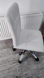 Witte bureaustoel, Huis en Inrichting, Ophalen, Gebruikt, Wit