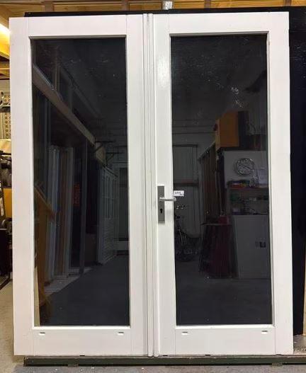 Hardhouten tuindeuren, Doe-het-zelf en Verbouw, Deuren en Horren, Gebruikt, Buitendeur, 215 cm of meer, 80 tot 100 cm, Ophalen