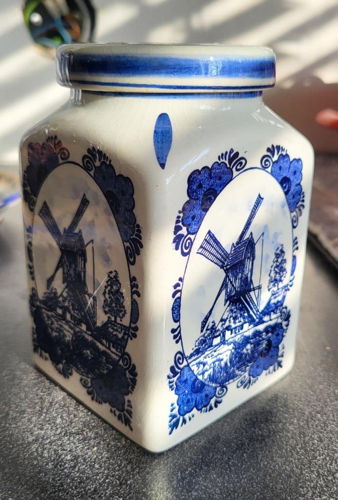 Delfts blauw Mosterdpotje uit de Zaanstreek, Antiek en Kunst, Antiek | Keramiek en Aardewerk, Ophalen of Verzenden