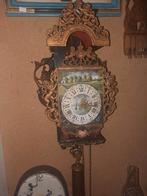 Antiek Fries Stoelklokje met handgeschilderde wijzerplaat, Ophalen of Verzenden