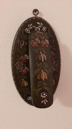 Ovalen spiegel en kledingborstel, Hindeloopen, vintage, Antiek en Kunst, Ophalen, Ovaal, Minder dan 50 cm, Minder dan 100 cm