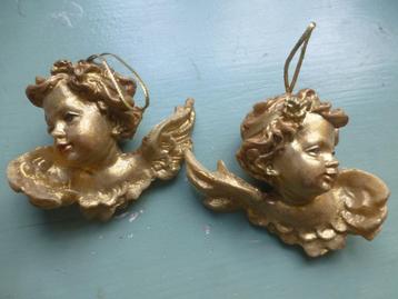 Twee Engelen Kopjes  / kerstengeltjes beschikbaar voor biedingen