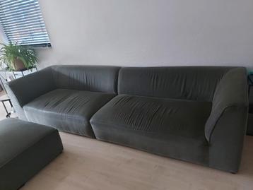 Groen 4zits bank met hocker gratis afhalen