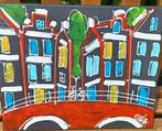 Stadsgezicht Amsterdam  40 x 50  canvas met certificaat, Ophalen